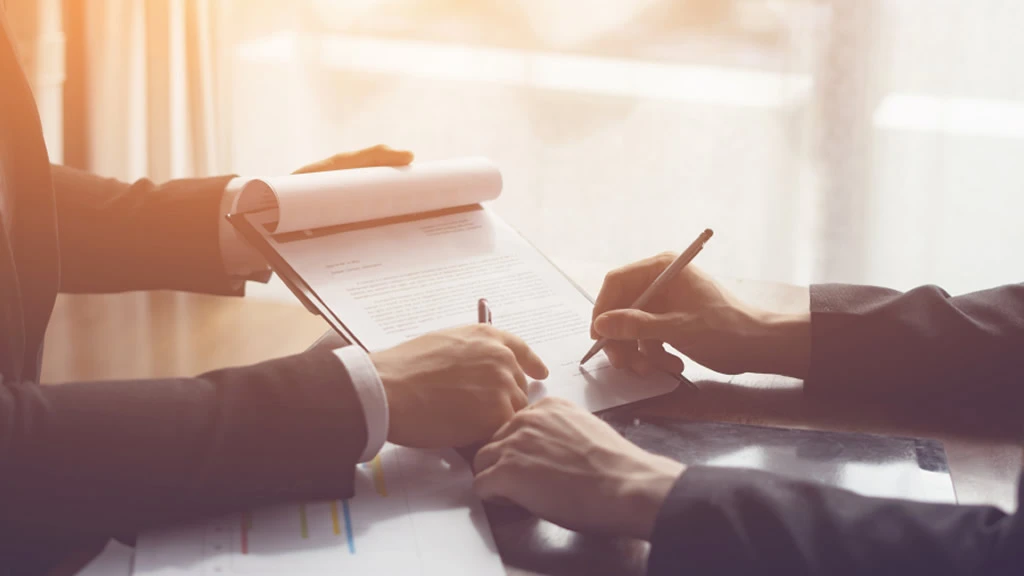 Atto della firma di un documento